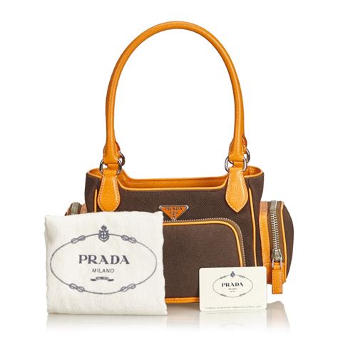 borsa grande prada canvas vintage|prada bag 2010.